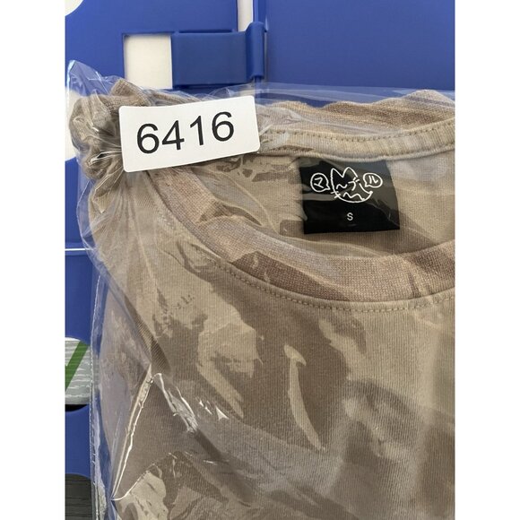 Marble Soda Marble Wolf Graphic T-Shirt Tan Size Men’s Small Double Sided Yokai - Picture 7 of 7